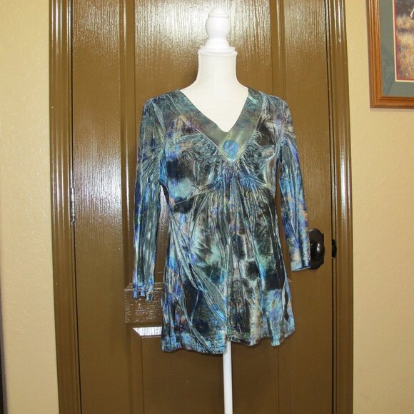 Crushed Velvet Top by Energé World Wear EUC - Picture 1 of 4